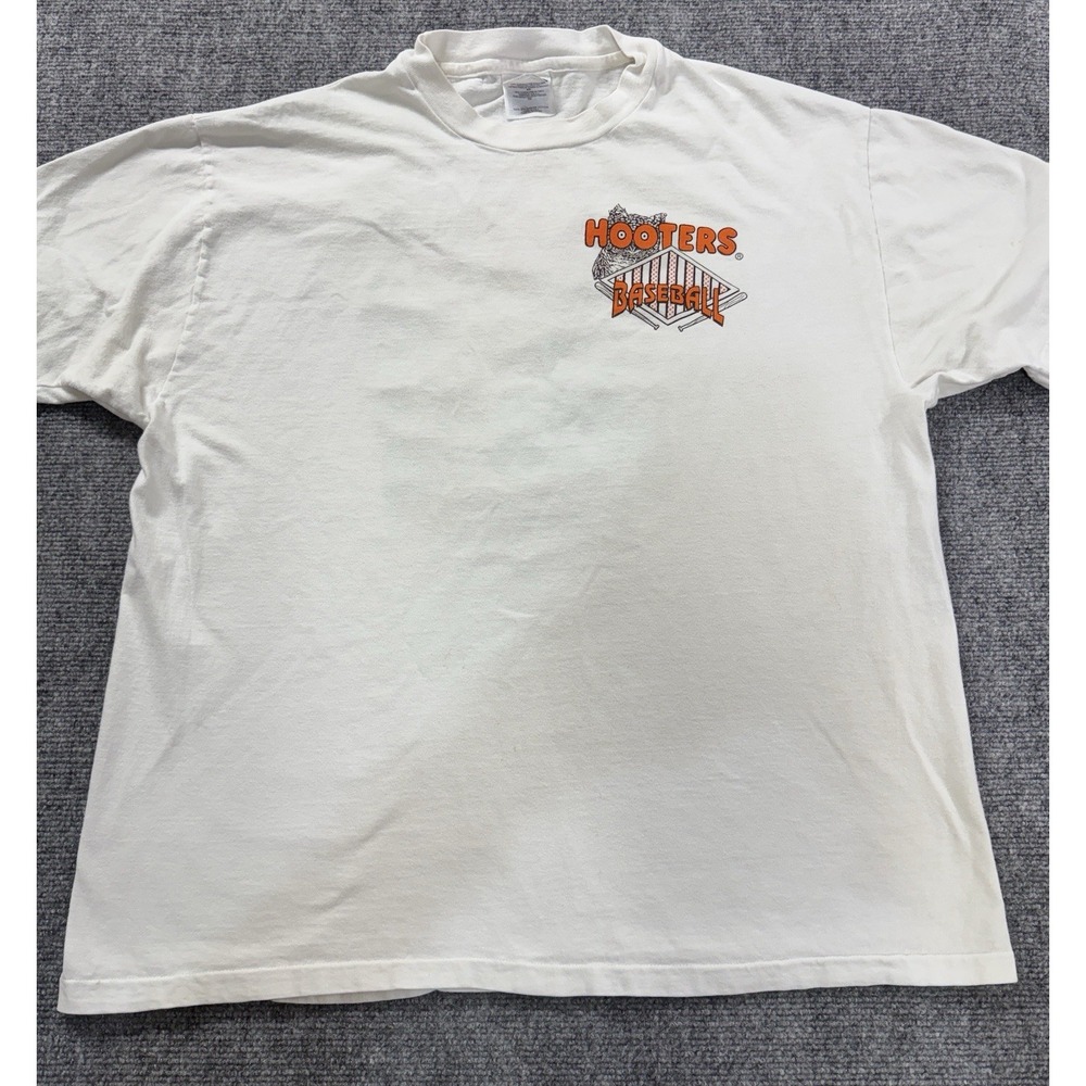 Vintage 90s USA HOOTERS Spring Training AZ Double Sided Single Stitch T Shirt